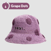 Tagi. Narrow-brimmed Dots Woven Hat