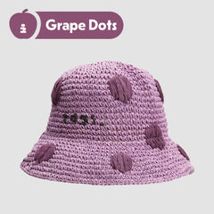 Tagi. Narrow-brimmed Dots Woven Hat
