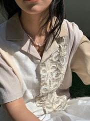 Tagi. Gold Coin Smiley Apple Necklace