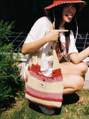 Tagi. Signal Fruit Beaded Cross Bag