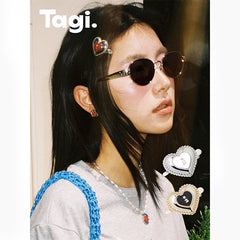 Tagi. Cream Bulging Love Hairclip
