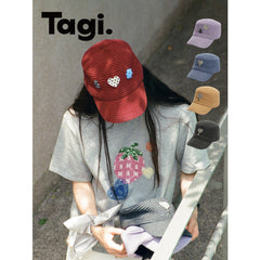 Tagi. Heart Dots Riding Cap Woven Newsboy Cap