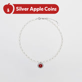 Tagi. Gold Coin Smiley Apple Necklace