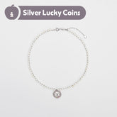 Tagi. Gold Coin Smiley Apple Necklace