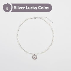 Tagi. Gold Coin Smiley Apple Necklace