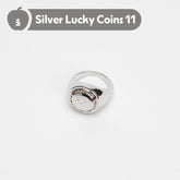 Tagi. Gold Coin Smiley Apple Ring