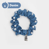 Tagi. Pearl Pleated Little i Pendant Hair Tie