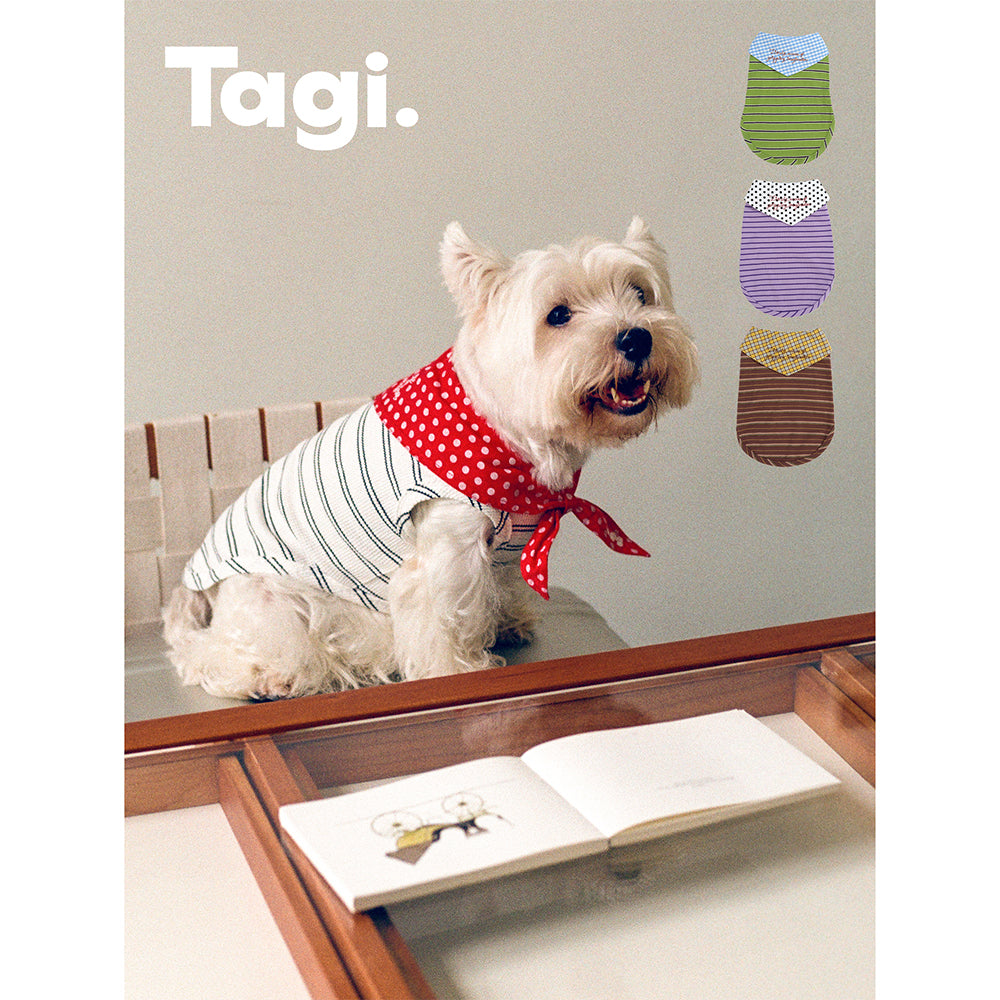 Tagi. Stripes Bowtie Pet Clothes