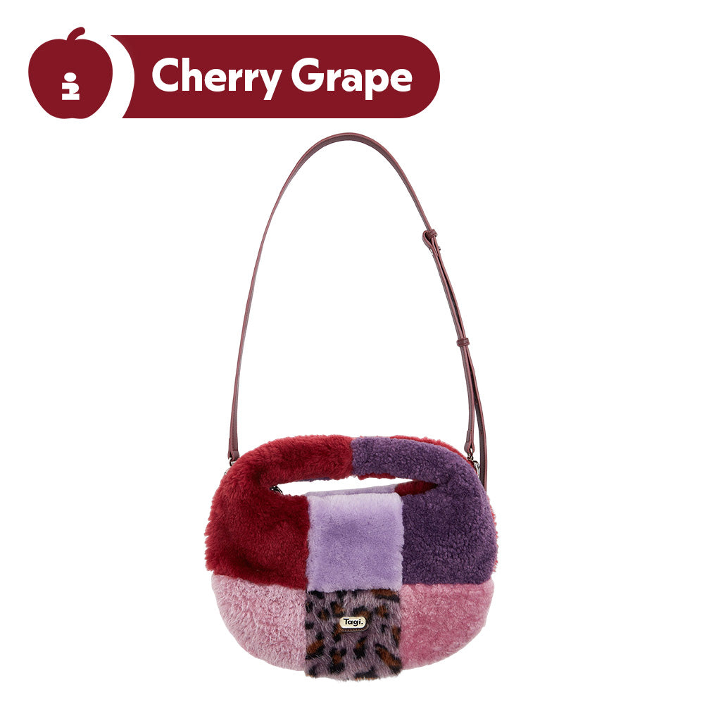 Tagi. Fuzzy Patchwork Shoulder Bag