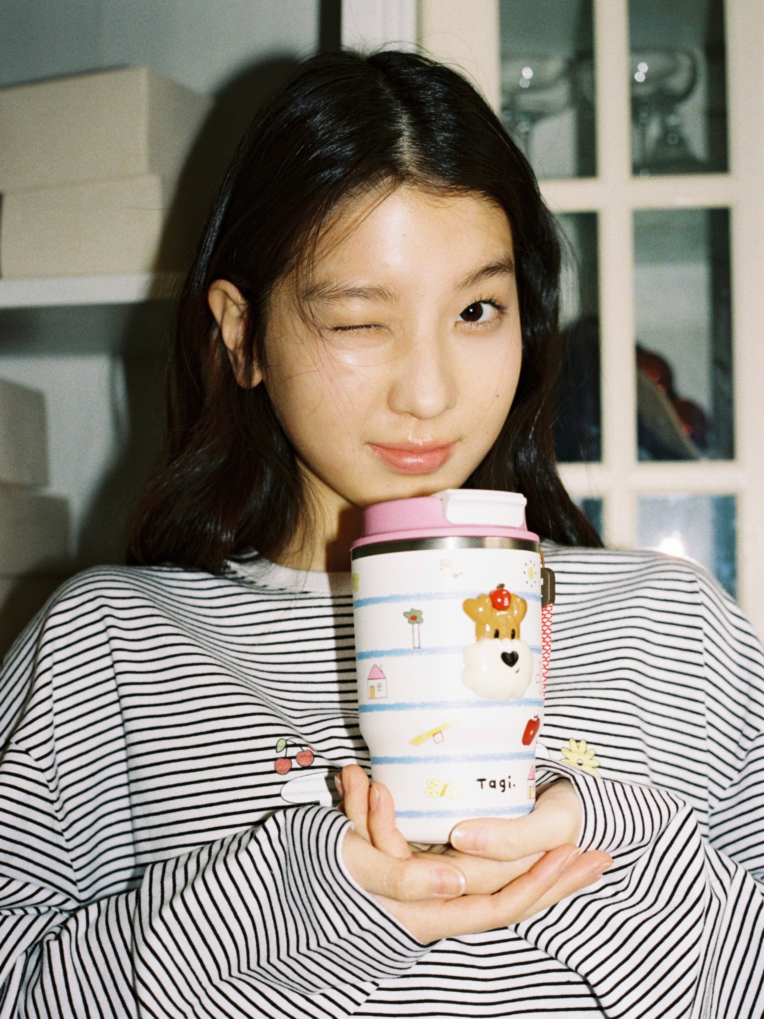 Tagi. Popcorn Stainless Steel Tumbler