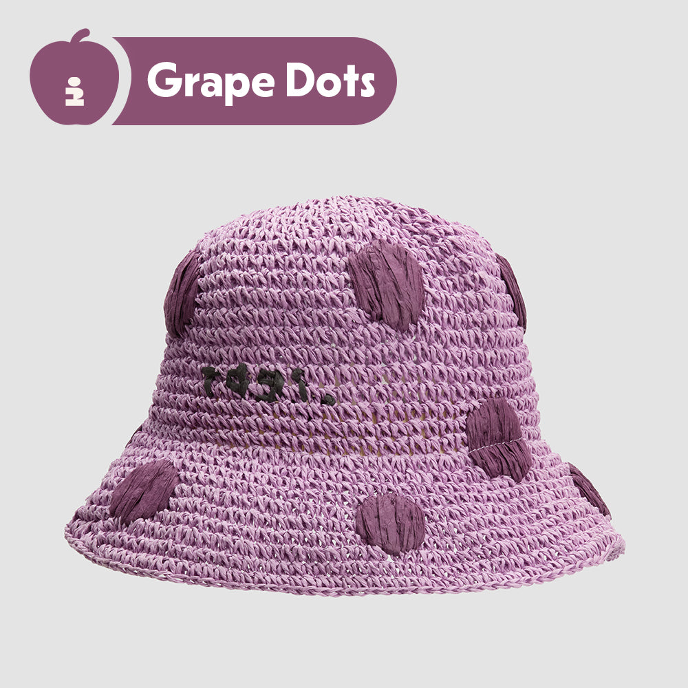 Tagi. Narrow-brimmed Dots Woven Hat