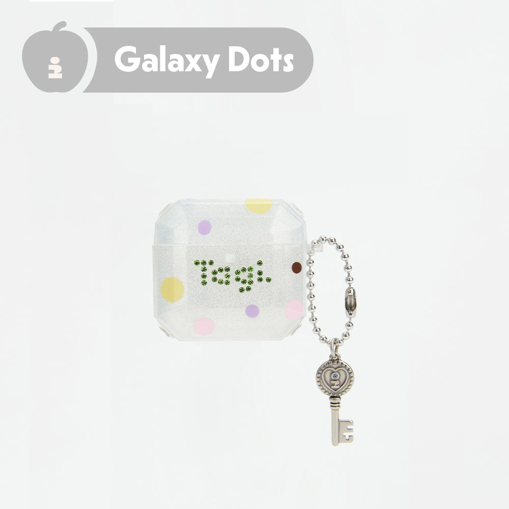 Tagi. Inspire Picnic Shining Rhinestone Earbuds Case