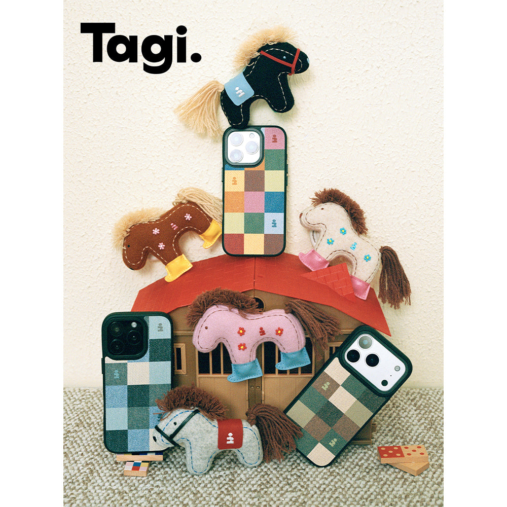 Tagi. i Imagine Plaid Magnetic Phone Case & Magi Magnetic Phone Holder