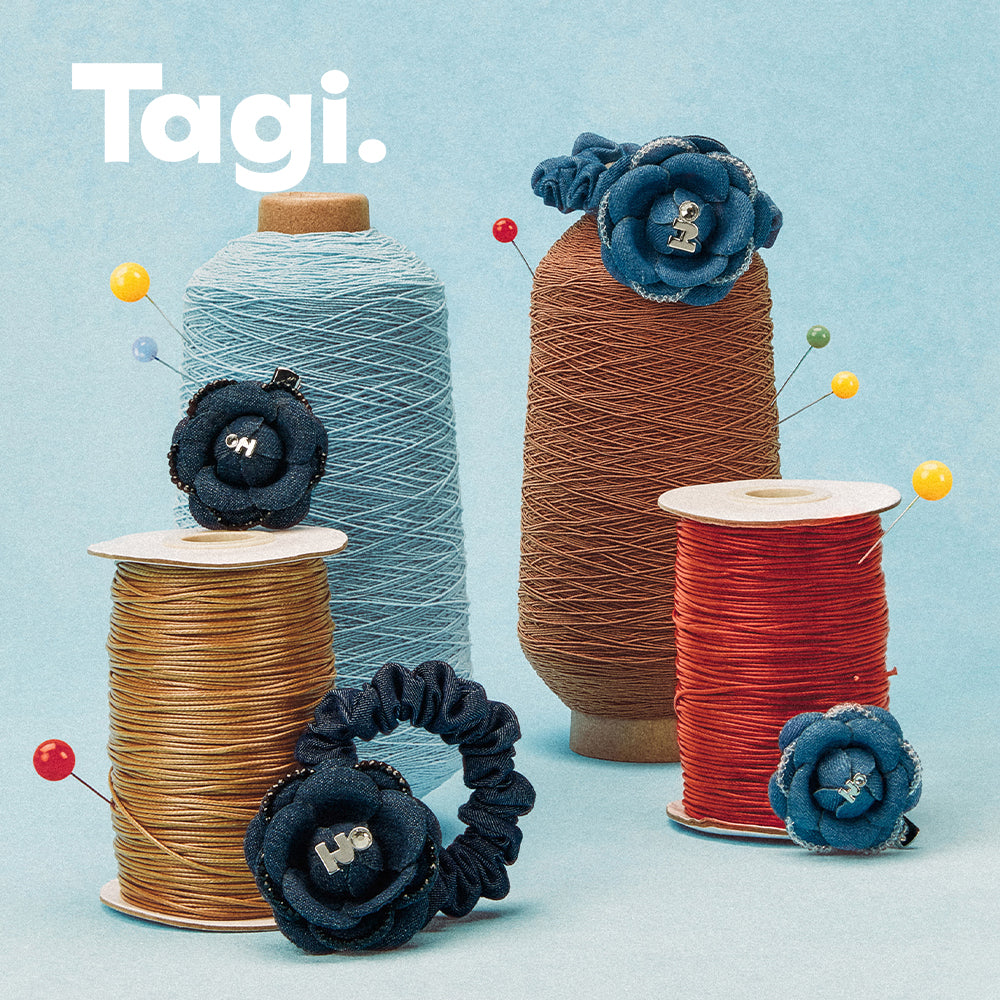 Tagi. Demin Flower Hair Tie