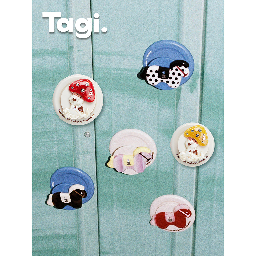 Tagi. Magi and Mushroom Popcorn Magnetic Phone Holder