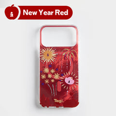 Tagi. Fireworks Shining Magnetic Phone Case & Mahjong Luck Spinner Magnetic Rotating Phone Holder