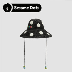 Tagi. Wide-brimmed Woven Hat