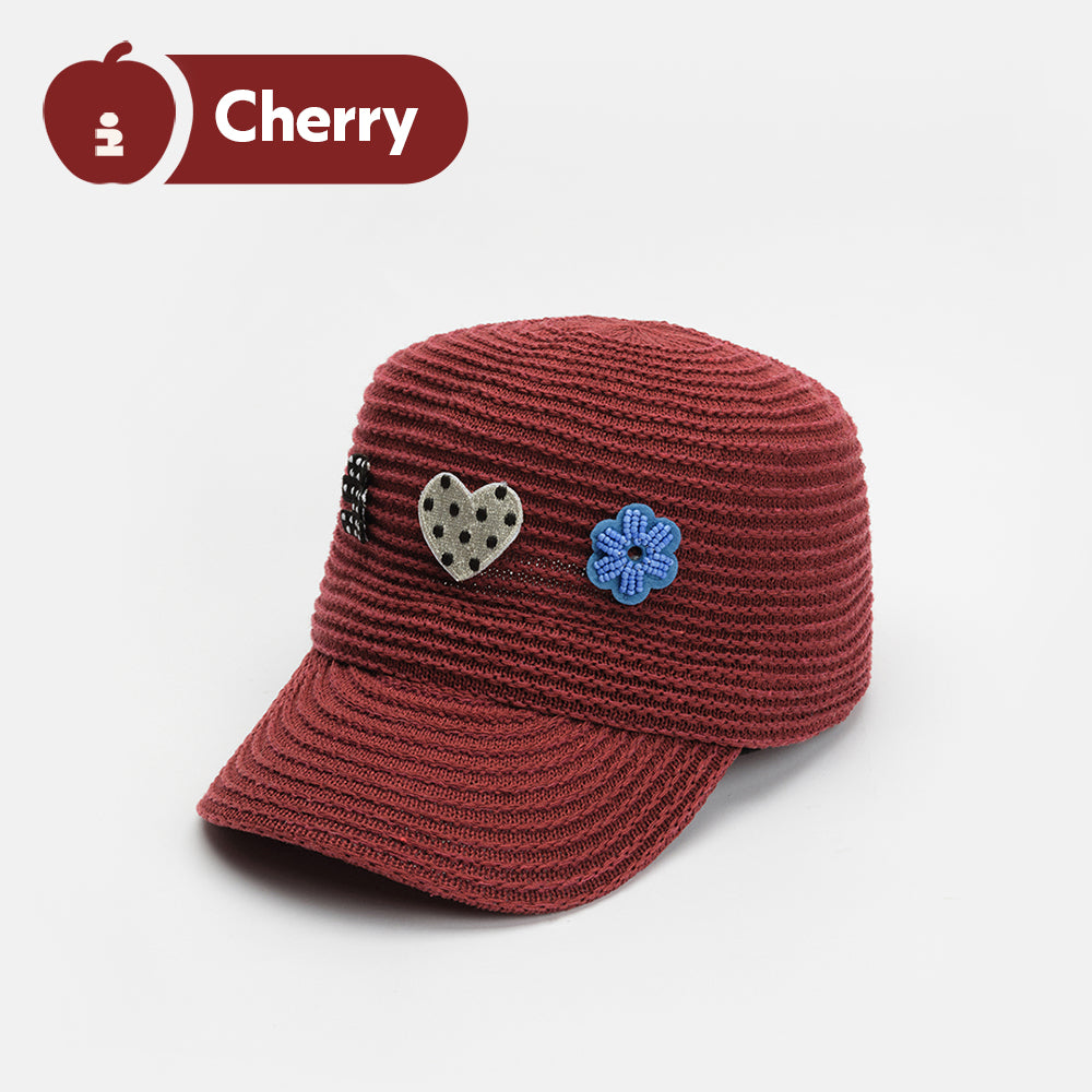 Tagi. Heart Dots Riding Cap Woven Newsboy Cap