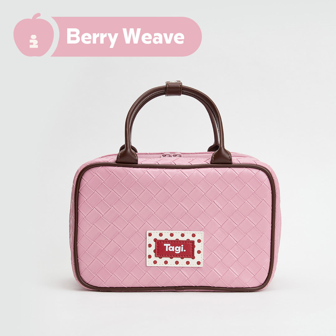 Tagi. Inspire Picnic Bowling Cosmetic Bag / Imagine Butterfly Mirror Charm