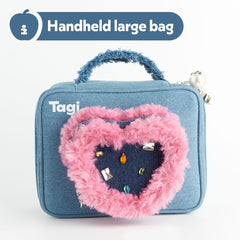 Tagi. Imagine Jelly Love Denim Storage Bag
