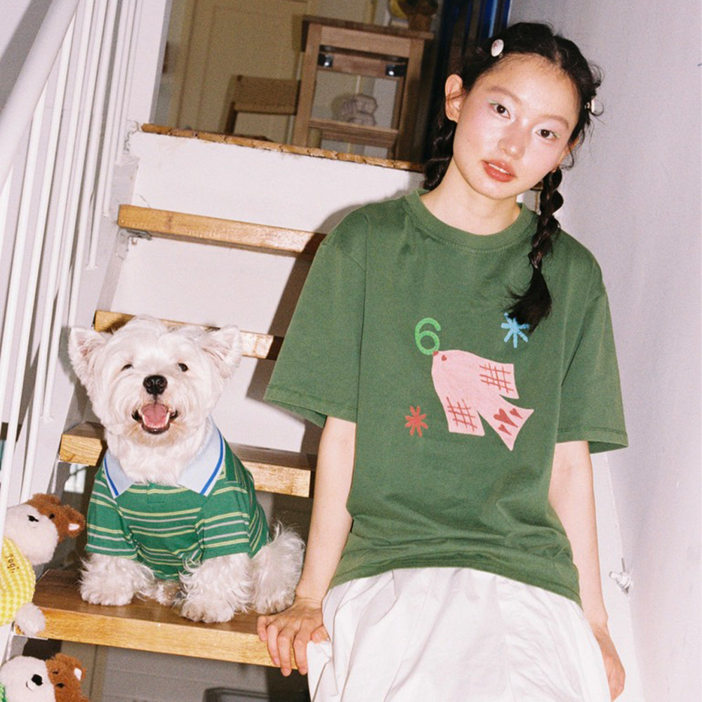 Tagi. Imagine Stripes Pet Polo T-Shirt