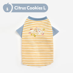 Tagi.Haha& Popcorn Pet Raglan Stripe T-shirt