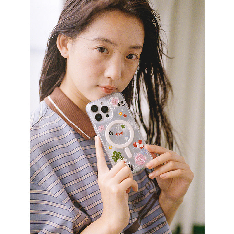 Tagi. Sparking Blossom Magnetic Phone Case/Bracket