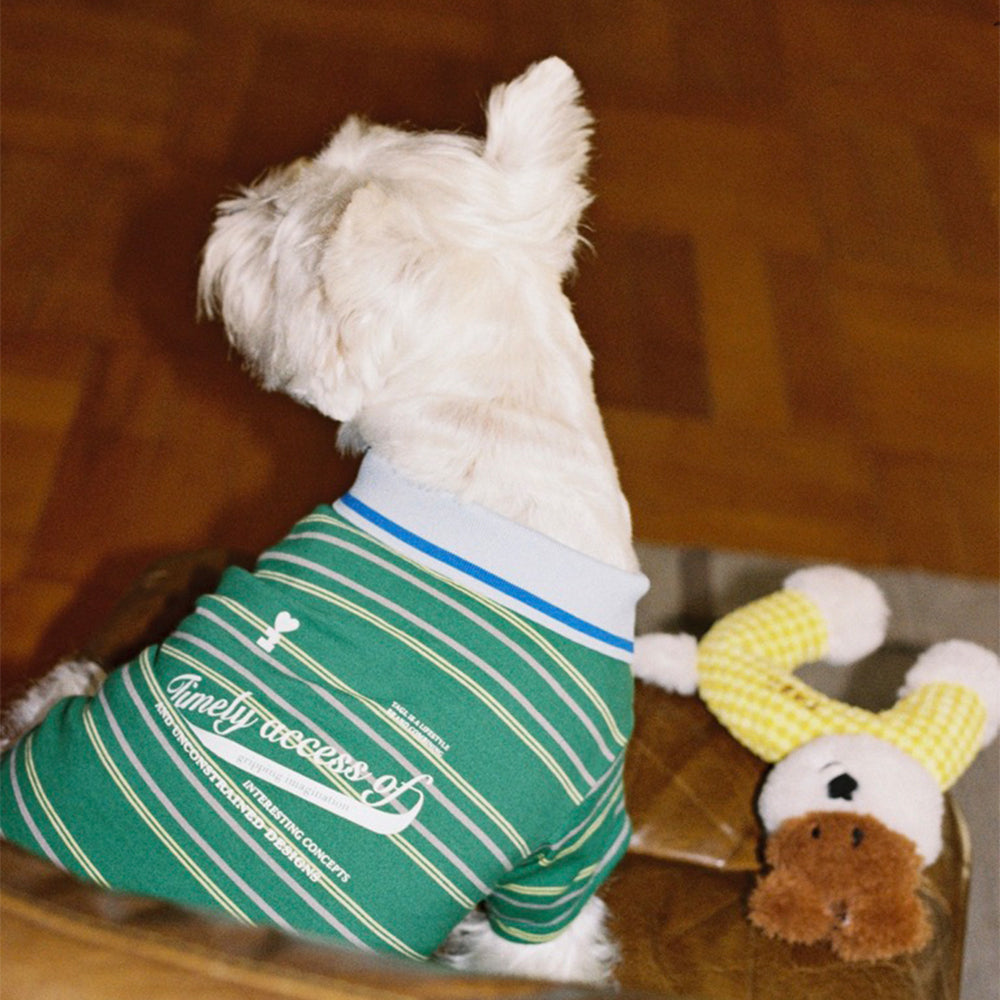 Tagi. Imagine Stripes Pet Polo T-Shirt