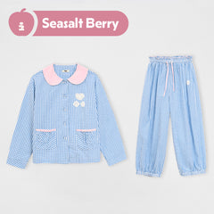 Tagi. Imagine Frame Doll Collar Homewear Set Women Pyjama Sets / Ruffle Eye Mask