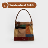 Tagi. Suede wheat field corduroy hobo bag