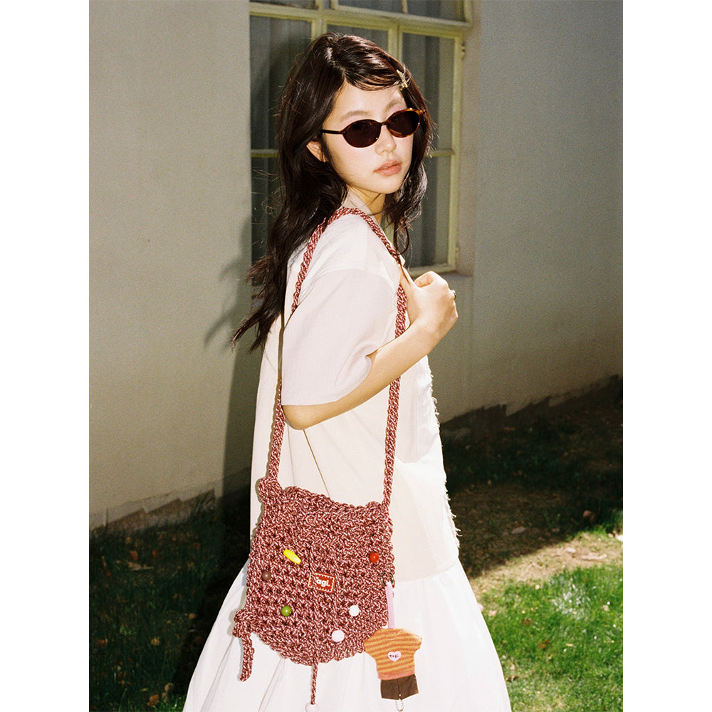Tagi. Signal Fruit Woven Bucket Bag
