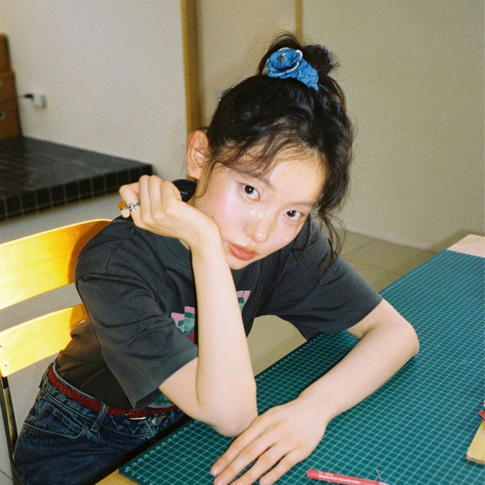 Tagi. Demin Flower Hair Tie