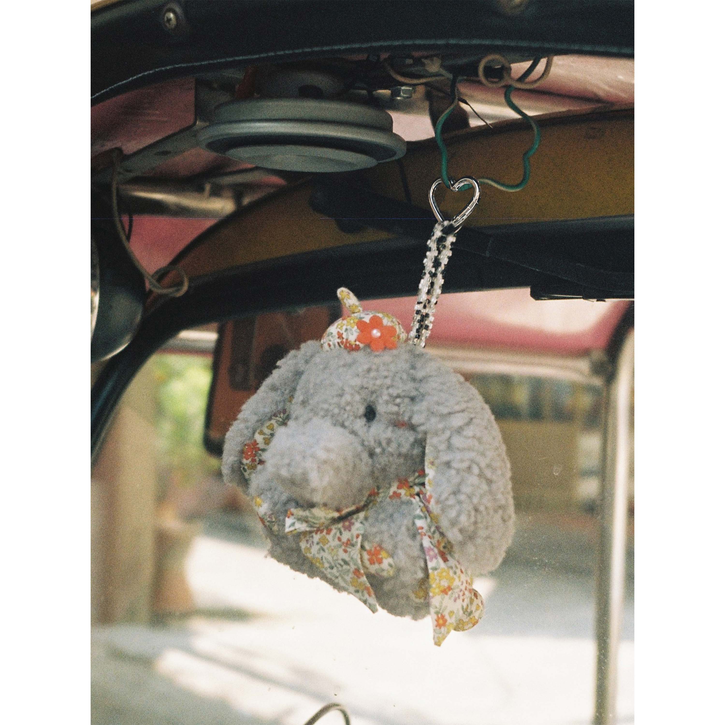 Tagi. Elly Grey Elephant Plush Bag Charm Pendant