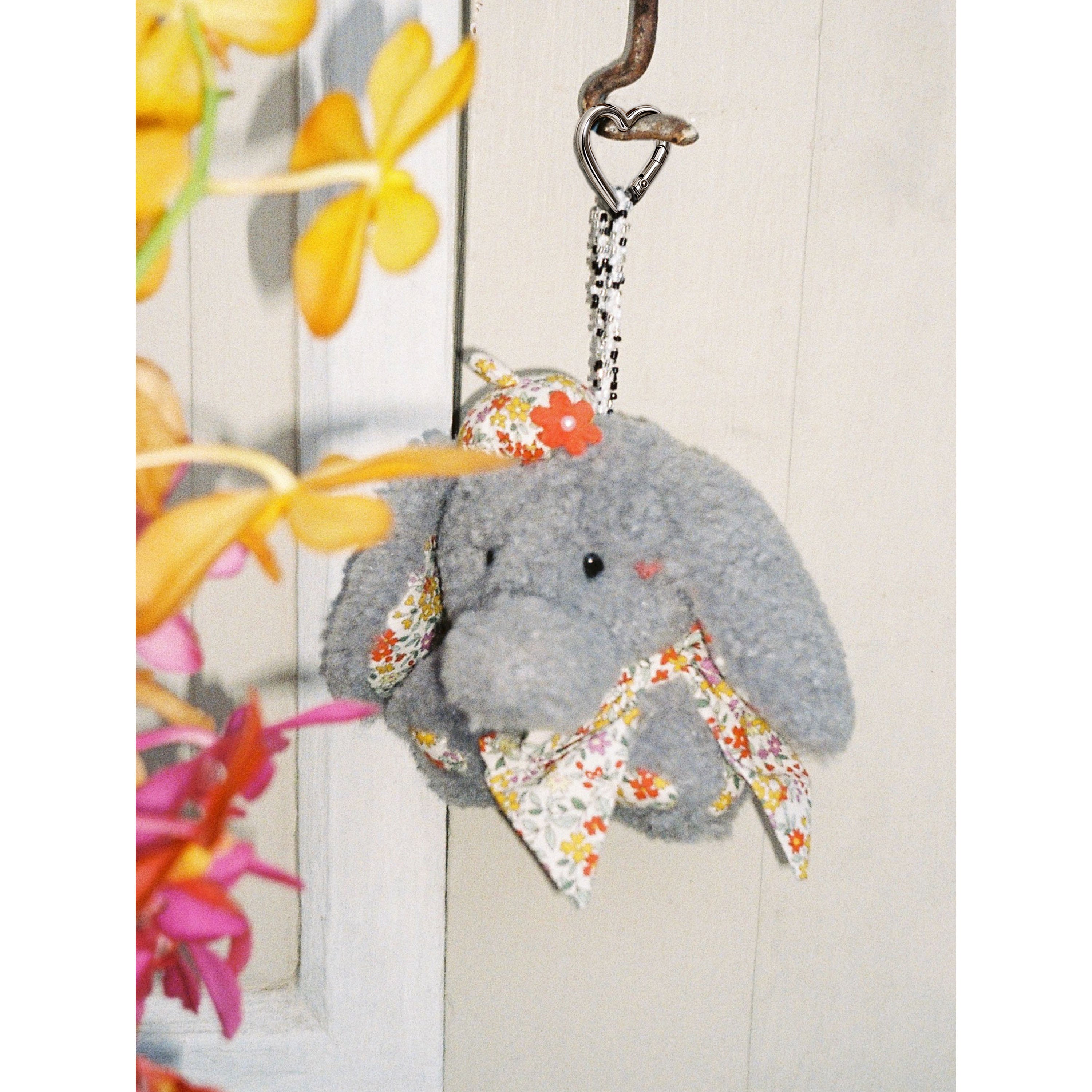 Tagi. Elly Grey Elephant Plush Bag Charm Pendant
