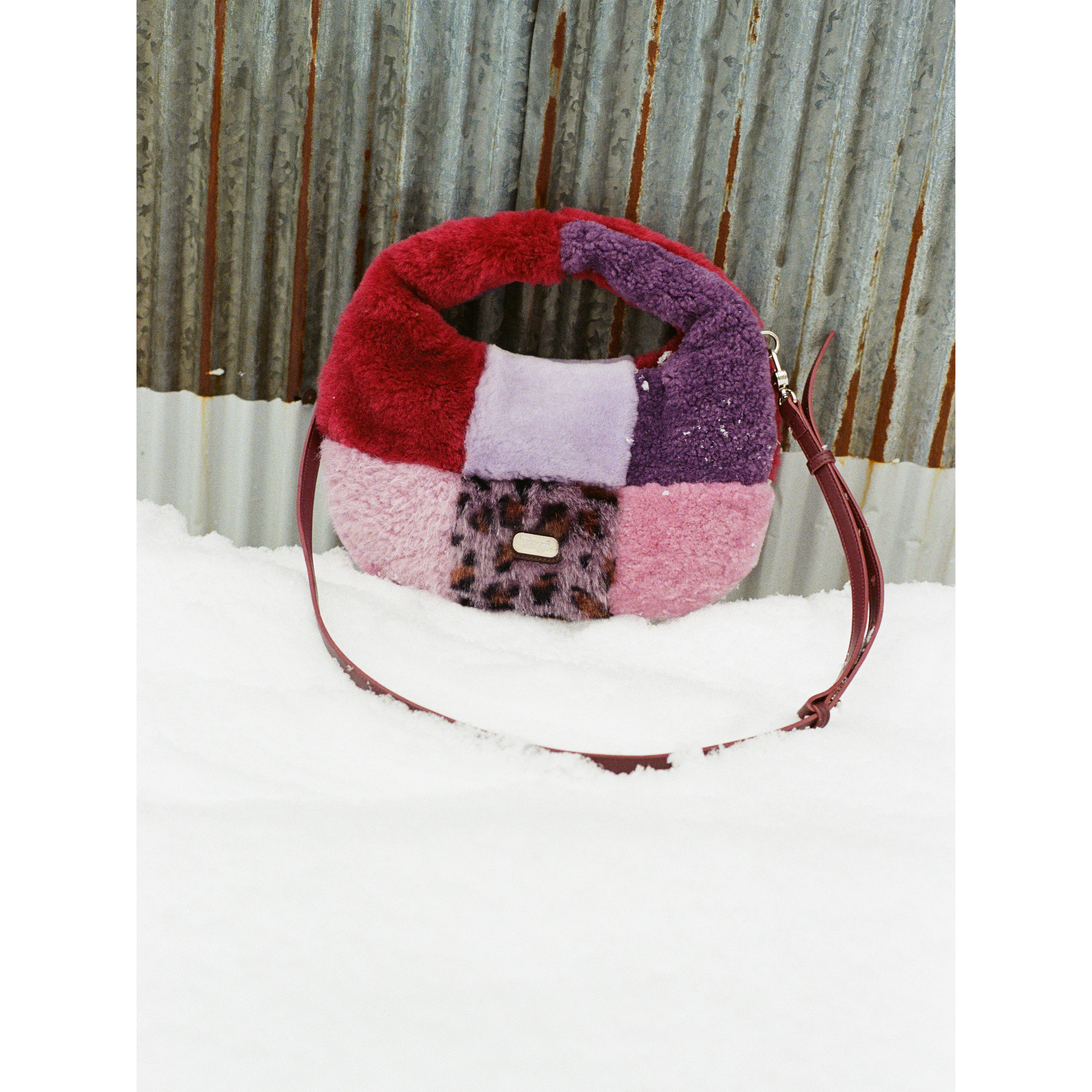 Tagi. Fuzzy Patchwork Shoulder Bag