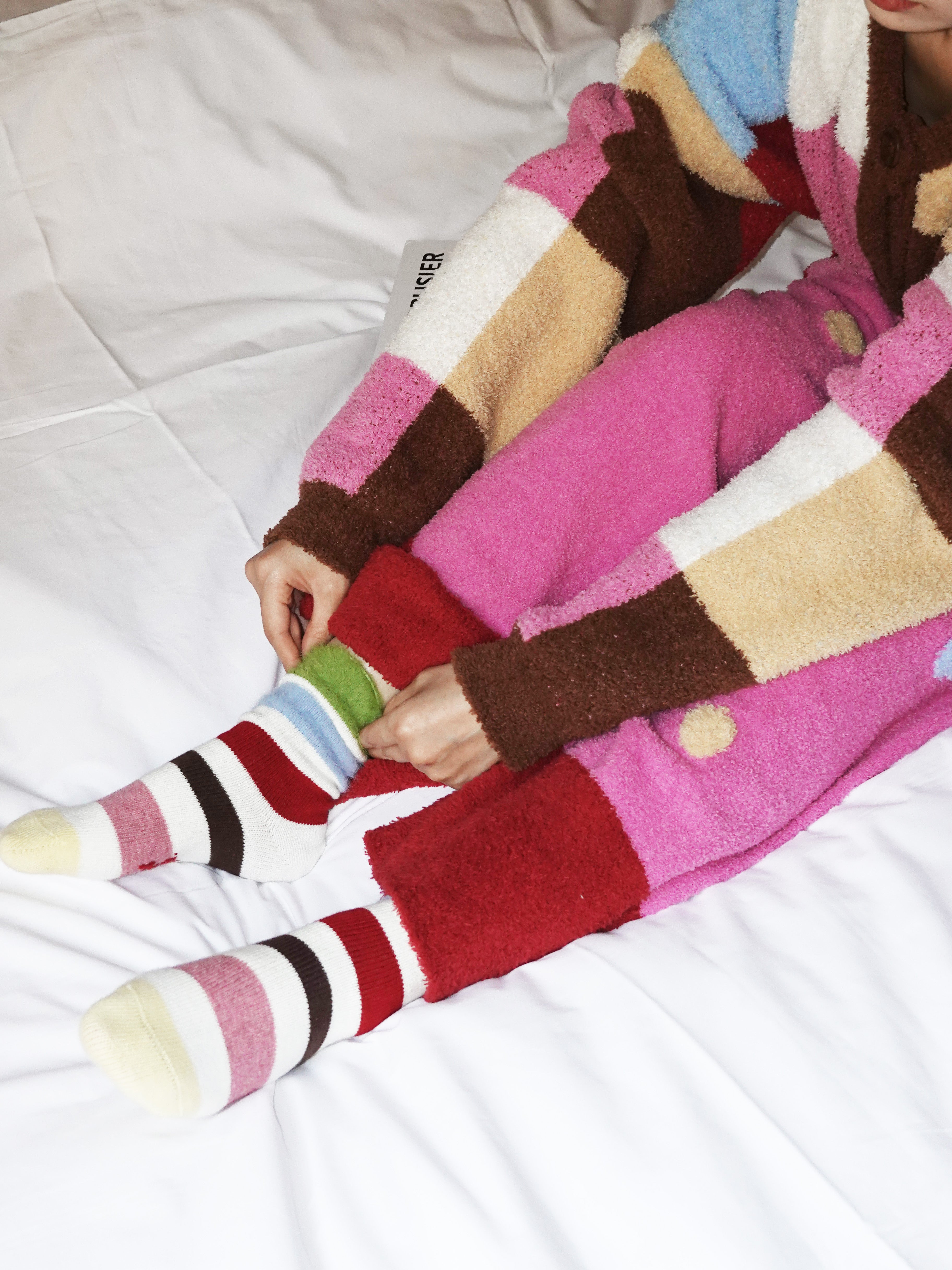 Tagi. Warm striped wool socks