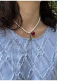 Tagi. 《Butter Cherry pearl 》necklace