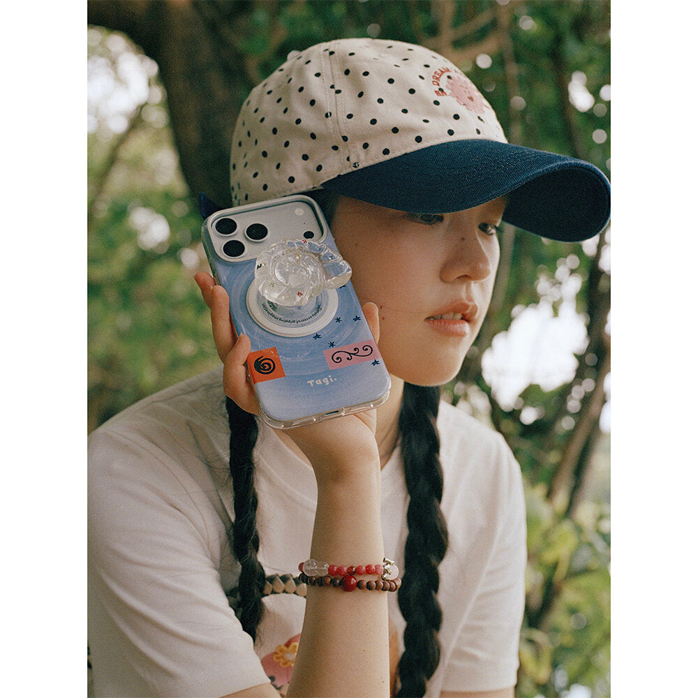 Tagi. Jelly Freeze Spiral Magnetic Phone Case and Conch Phone Holder