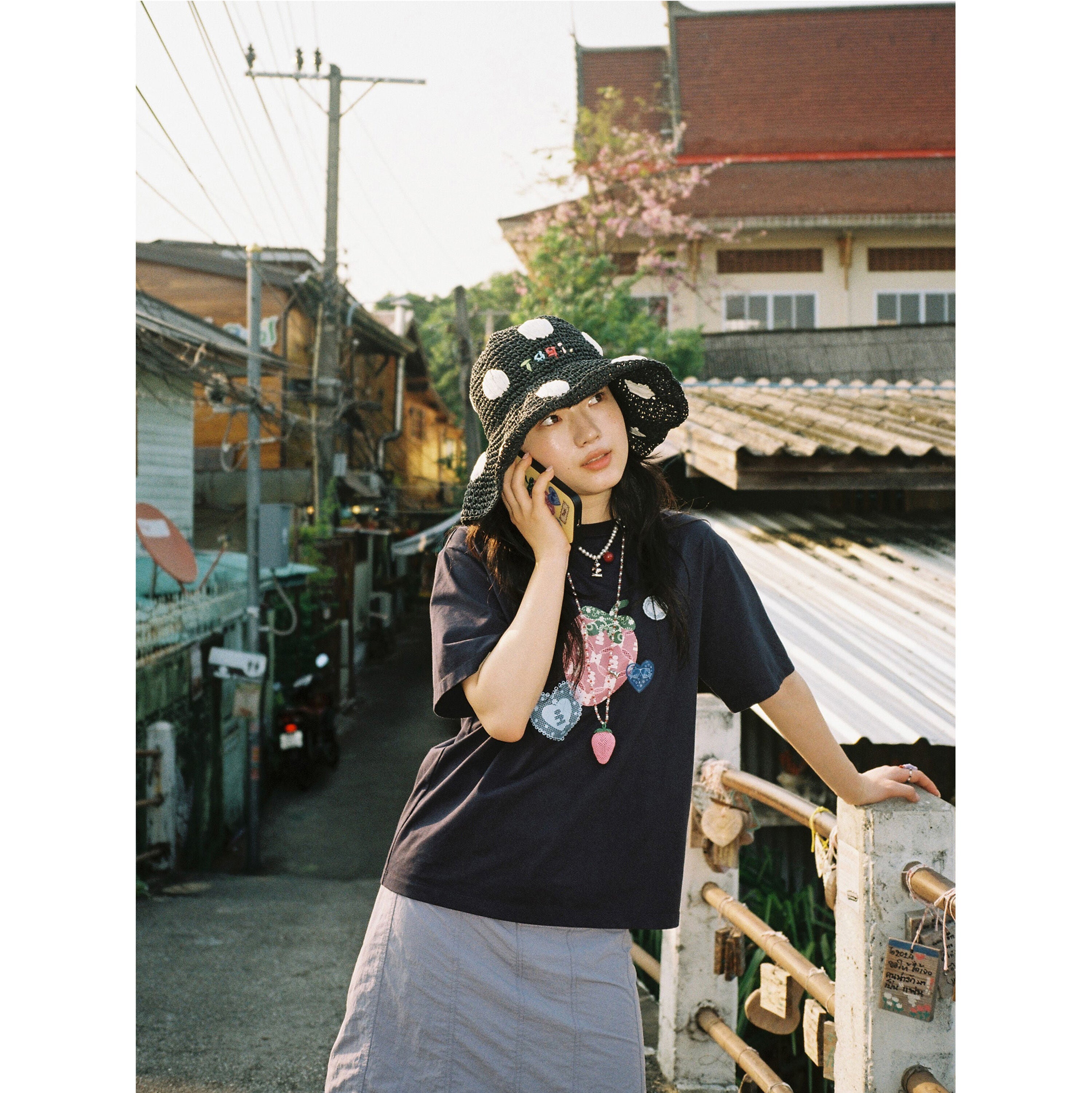 Tagi. Wide-brimmed Woven Hat