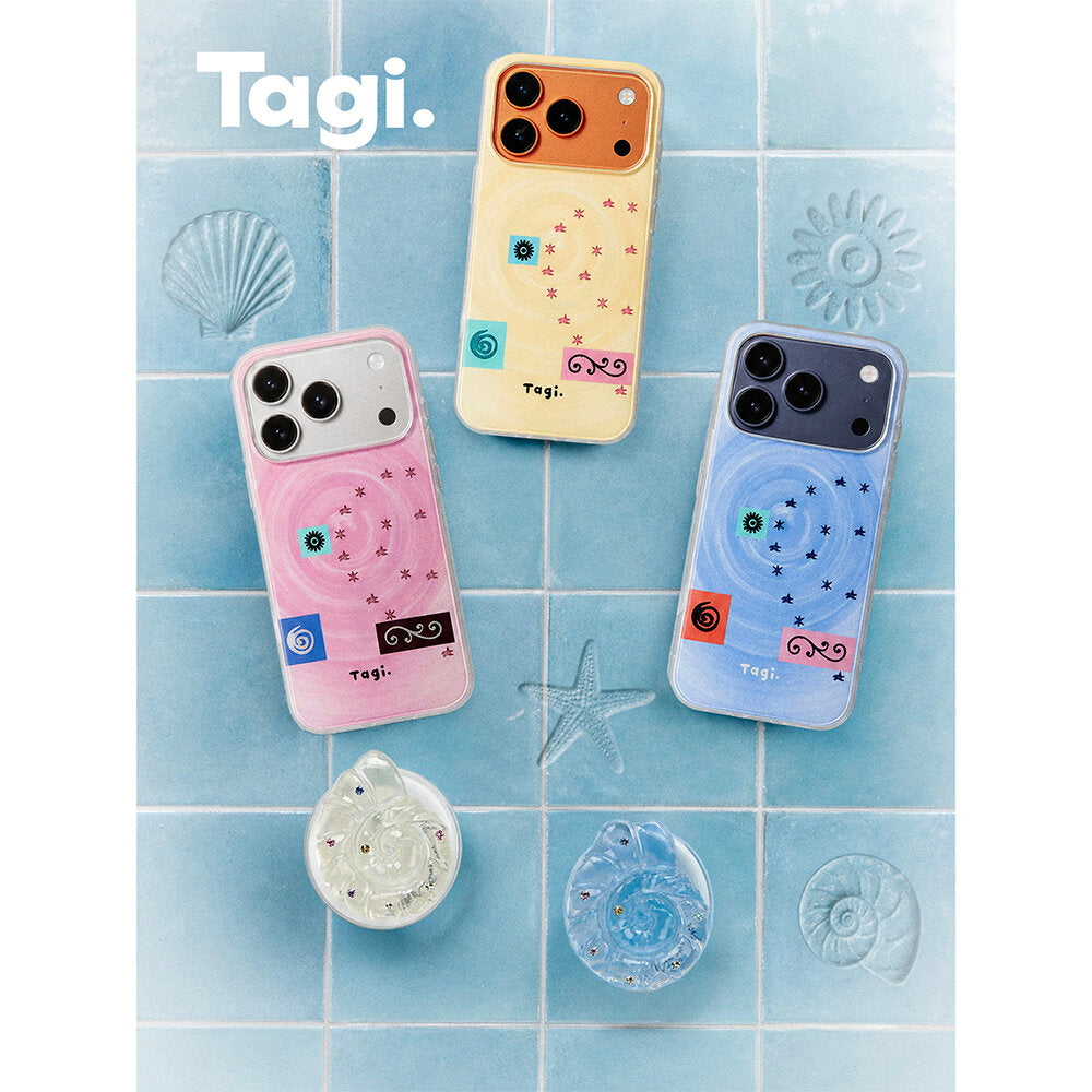Tagi. Jelly Freeze Spiral Magnetic Phone Case and Conch Phone Holder