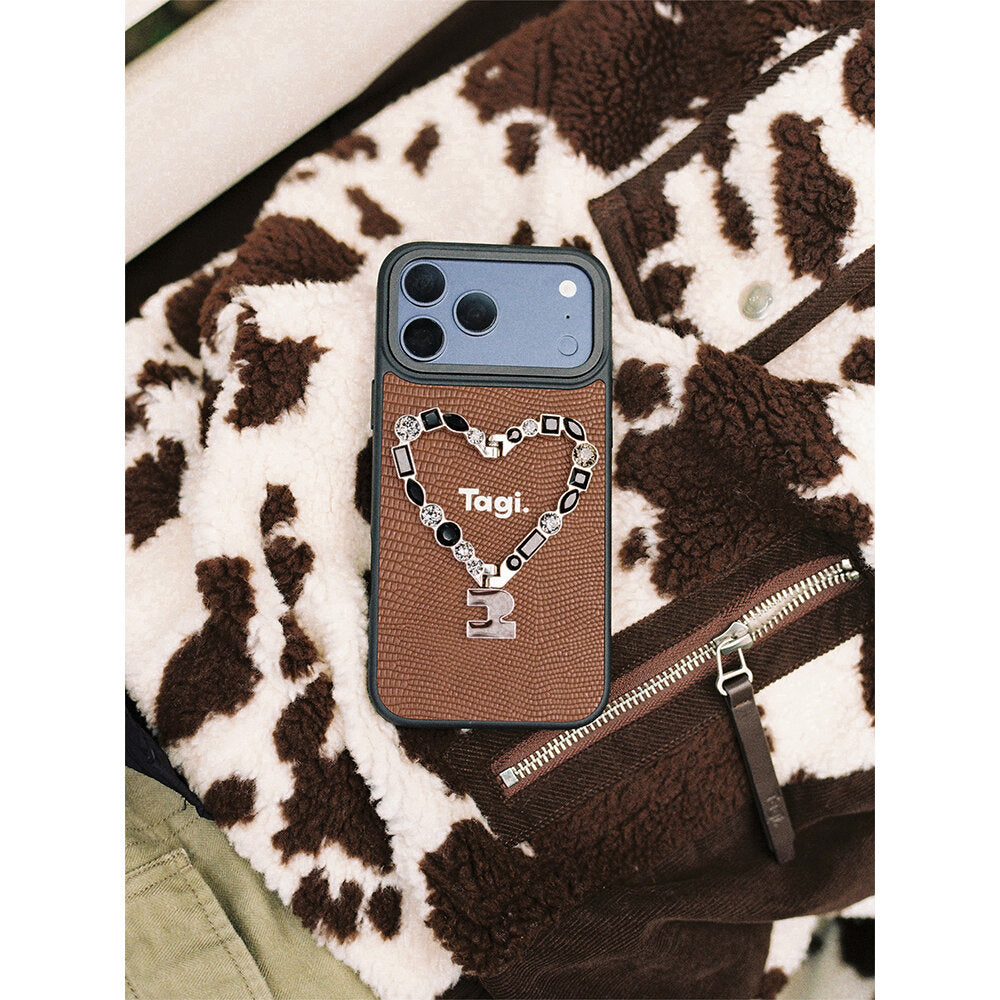Tagi. Make You Happy Shining Heart Bracket Phone Case iPhone 17/18 Pro Max