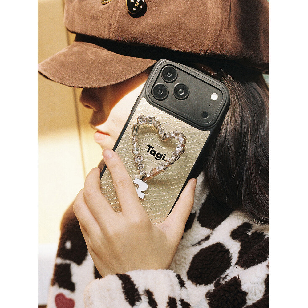Tagi. Make You Happy Shining Heart Bracket Phone Case iPhone 17/18 Pro Max
