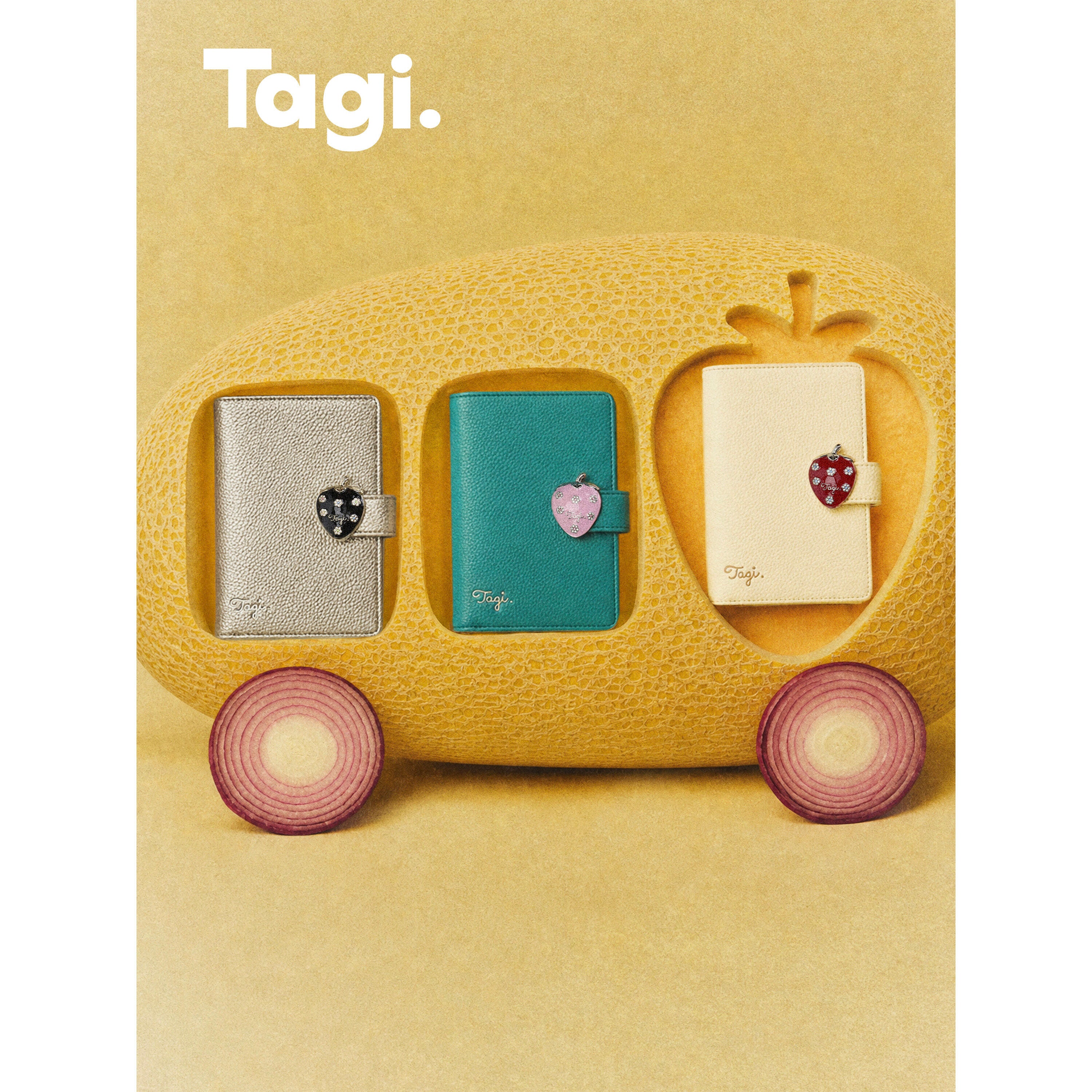Tagi. Inspire Strawberry 2-in-1 Passport Holder
