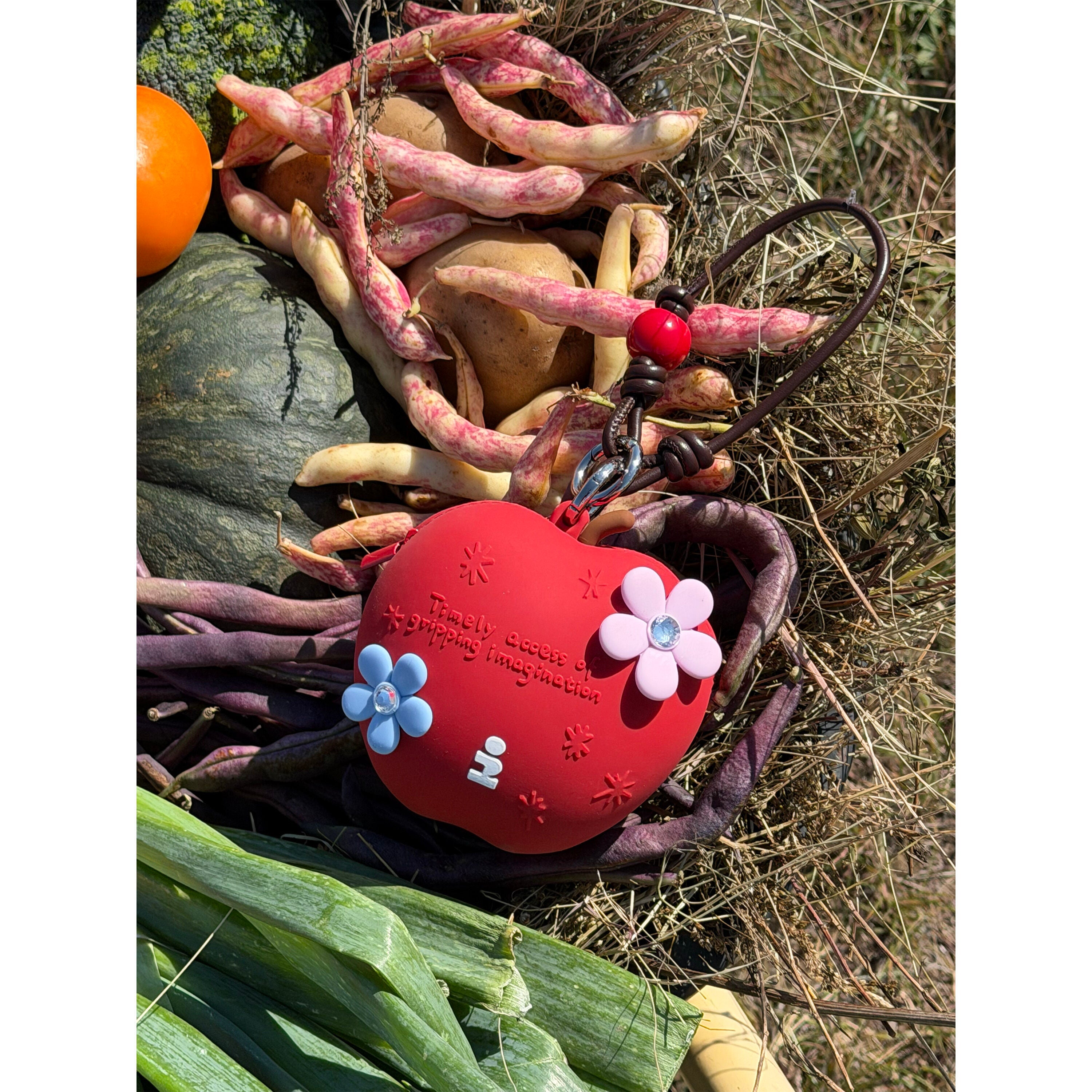 Tagi. Imagine Apple and Inspire Strawberry Silicone Storage Bag Charm