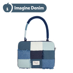 Tagi. Imagine Denim Patchwork Laptop Bag