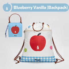 Tagi. Haha&Popcorn Puppy Print Foldable Drawstring Backpack