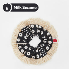 Tagi. Knitting Yarn Tassel Hair Scrunchie