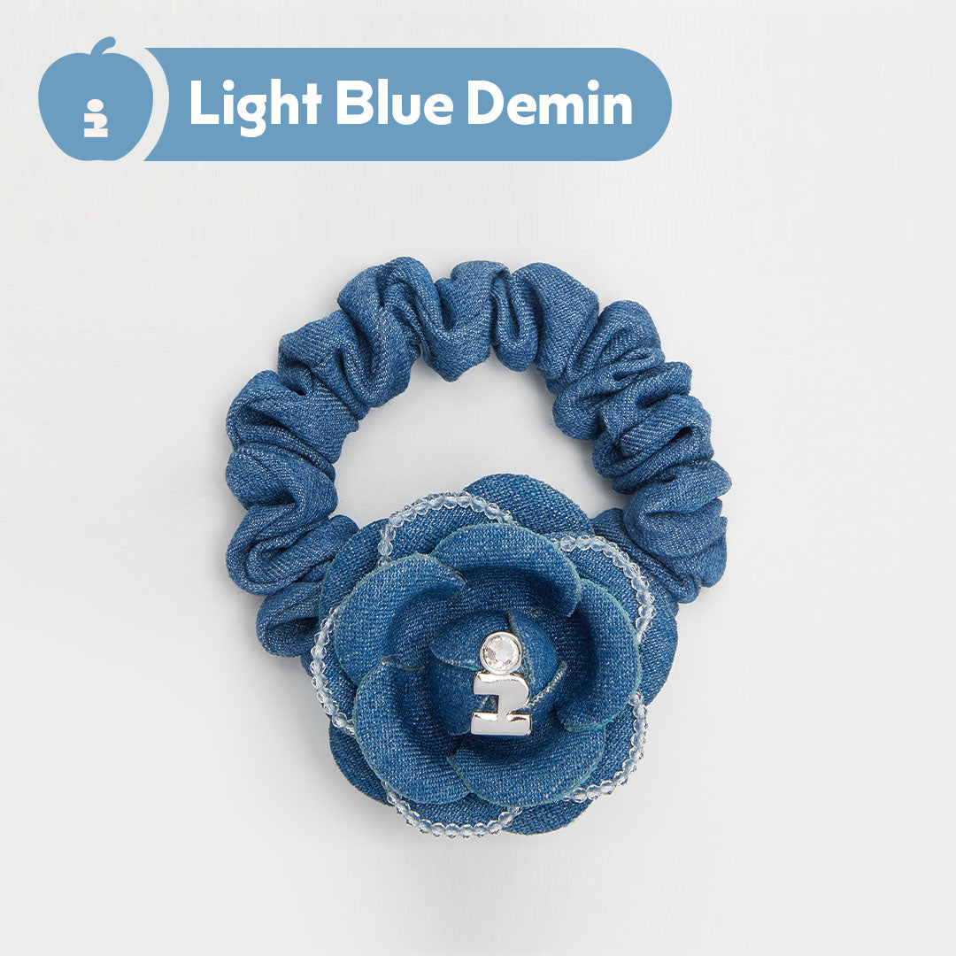 Tagi. Demin Flower Hair Tie
