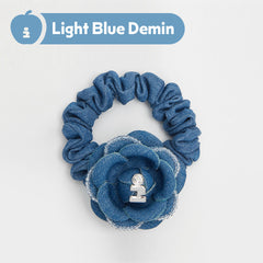 Tagi. Demin Flower Hair Tie