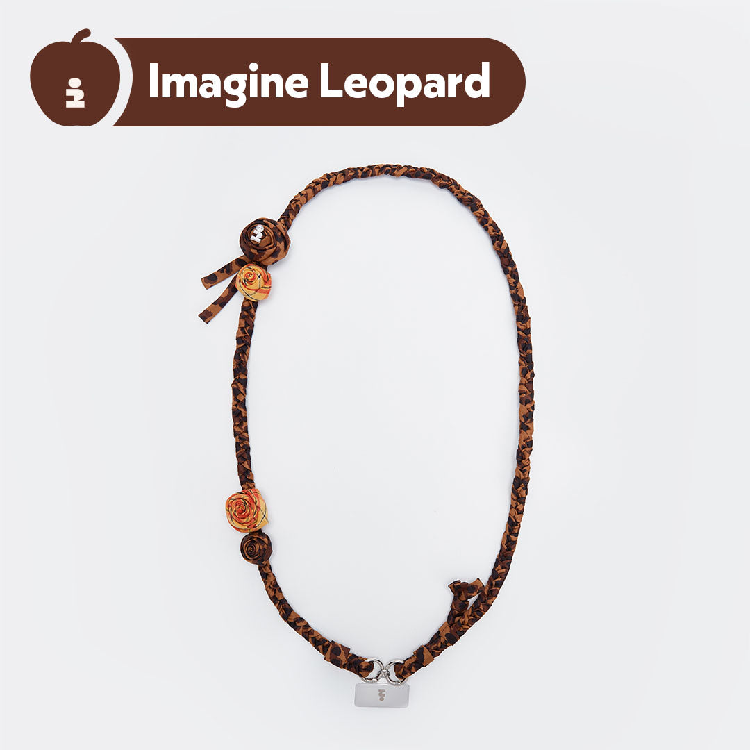 Tagi. Floral Roll-Roll Woven Phone Lanyard